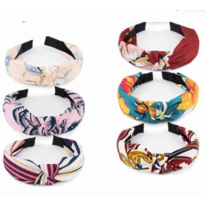 Korean Style Solid Shimmer Fabric Knot Plastic Hairband Headband