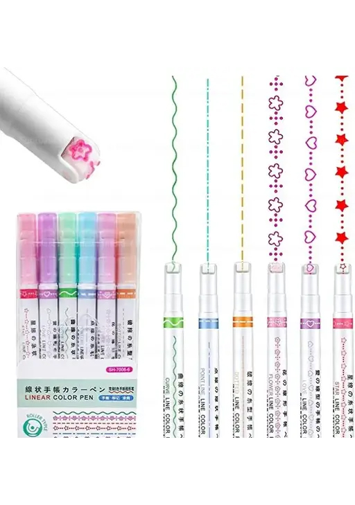 Linear Color Pen – Highlighter Pen Set Line Markers Colors for Adults & Kids